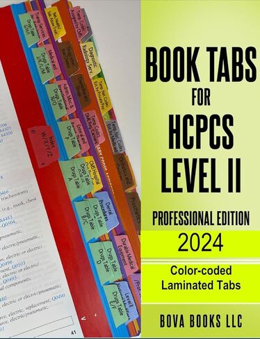 علامات تبويب الكتب للإصدار الاحترافي من المستوى الثاني لـ HCPCS 2024 (إصدار AMA من الجمعية الطبية الأمريكية). مغلفة وقابلة لإعادة تعيين وضعها مع بطاقة محاذاة لسهولة الاستخدام. (الكتاب غير متضمن) in Saudi Arabia