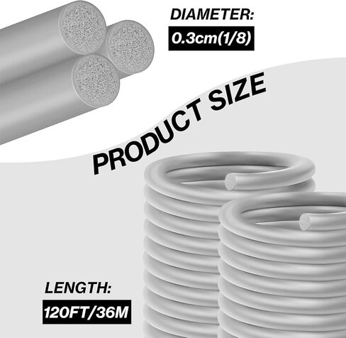 120FT Backer Rod 1/8 Inch Diameter Backer Rod Filler Weather Strip Seal Saver Concrete Expansion Joint for Gaps and Joints(1/8Inch x 120Feet) in Saudi Arabia