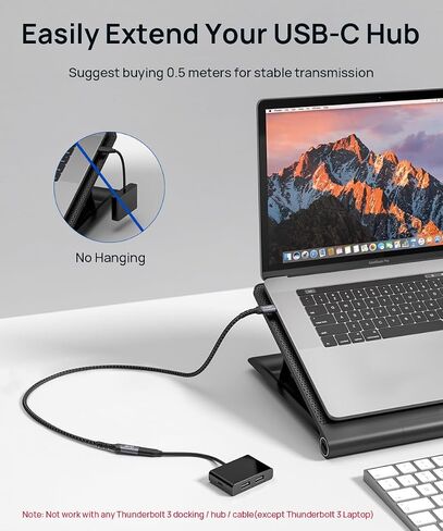 JSAUX USB C Extension Cable 2M/6.6FT 100W 10Gbps for Switch 2, iPhone 17 in Kuwait