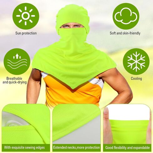 Balaclava Summer Full Face Mask for Sun Protection Breathable Motorcycle Hood Helmet Liners Windproof Long Neck Cover in Saudi Arabia