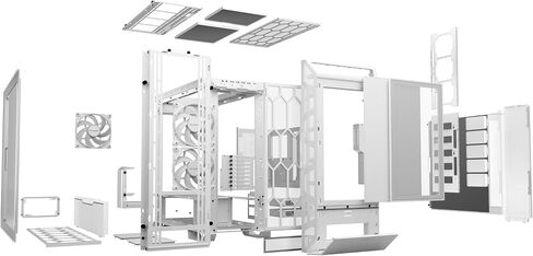 be quiet! Dark Base 701 | Midi Tower PC Case | Mesh Front | Airflow Optimized | 3 Pre-Installed Silent Wings 4 Fans | ARGB Lighting with Controller | Tempered Glass | PWM and ARGB Hub | White | BGW59 in Kuwait