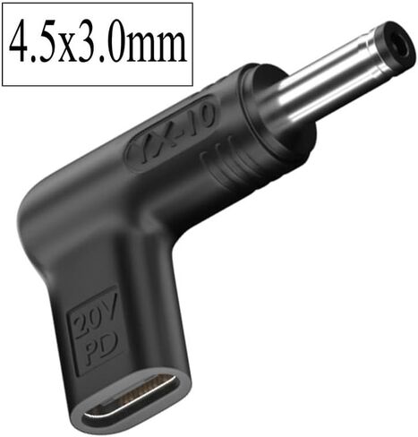 محول PD USB من النوع C إلى تيار مستمر 7.4 × 5.0 مم، 100 وات PD USB C أنثى إلى 19.5 فولت تيار مستمر ذكر، محول من النوع USB C إلى 7.4 × 5.0 مم مصنوع لسلسلة أجهزة الكمبيوتر المحمول Dell in Kuwait
