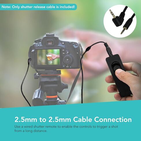 Foto&Tech 2.5mm Remote Control Shutter Release Cable Compatible with Panasonic Lumix S5 II, S5 IIX, S5Iix S5Ii S1Rii S1Ii Lumix S1 II DC-G9 GH5/DMC-G7/FZ300 FZ150 FZ2500 FZ200 G10 G5 (15 ft Cable) in Saudi Arabia