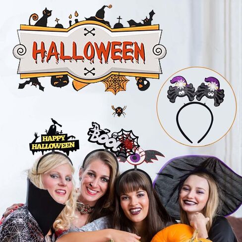 5 Pack Halloween Headbands Ghost Spider Pumpkin Halloween Accessories Cosplay Party Supplies in Saudi Arabia