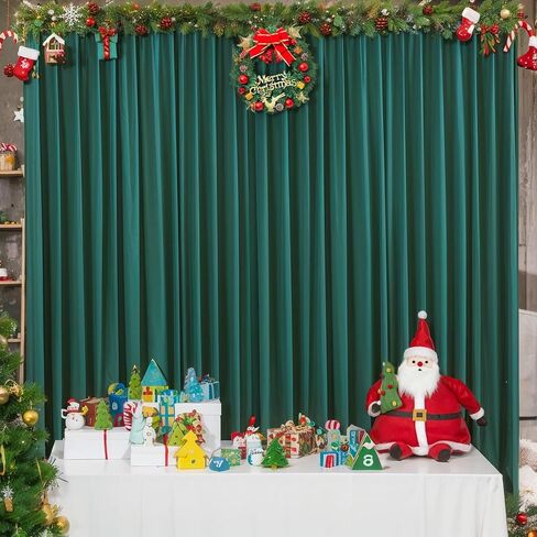 8x10FT Red Backdrop Curtains for Wedding Parties, Wrinkle Free Polyester Photo Backdrop Drapes for Birthday Baby Shower Photography Stage Background Stand Decorations 4x10ft,2 Panels in Saudi Arabia