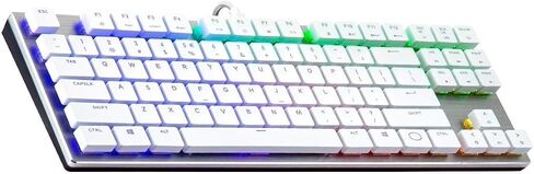 Cooler Master SK650 White Limited Edition Mechanical Keyboard with Cherry MX Low Profile RGB Switches in Brushed Aluminum Design, Full in Kuwait