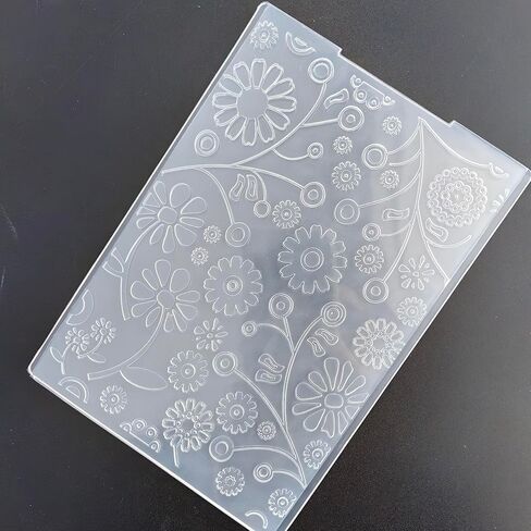 مجلدات نقش بلاستيكية تترك على شكل زهرة الربيع لصنع البطاقات وسكرابوكينغ والحرف الورقية الأخرى 5X7 in Kuwait