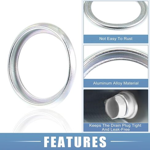 Oil Drain Plug Gaskets 803916010 16mm Oil Crush Washer Seals for Subaru Outback Legacy 2013-2018 for Impreza 2012-2018 Aluminum Alloy (Set of 15) in Saudi Arabia