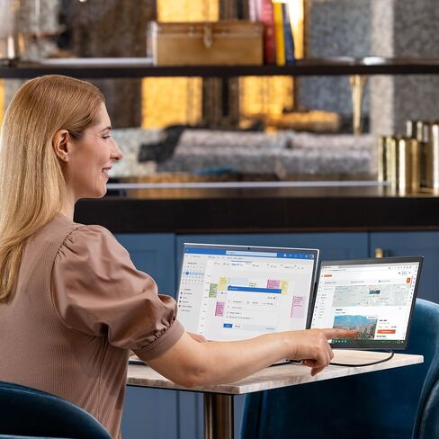 SideTrak Swivel Pro 13.3" Ultra Slim Attachable Portable Monitor, FHD IPS 1080p Laptop Screens with Kickstand + Unique Patented Swivel Hinge, for Mac, PC, and Chromebook, USB-C® Port Connection in Kuwait