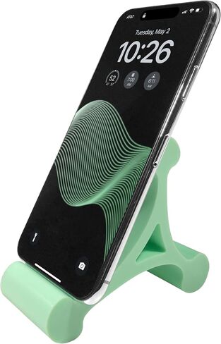 Skalene Phone Stand - 100% Silicone Rubber, Adjustable Phone Holder, Prop, Rest - Desk, Office, Home, Kitchen Accessory (Flash Red) in Kuwait