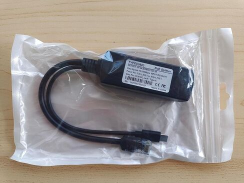 Gigabit PoE Splitter 12V 1A Output, IEEE 802.3af Standard Compliant 10, 100, 1000Mbps Power Over Ethernet Splitter Adapter for Security Camera CCTV Surveillance 5.5x2.1mm DC Plug (PS5712G) in Kuwait
