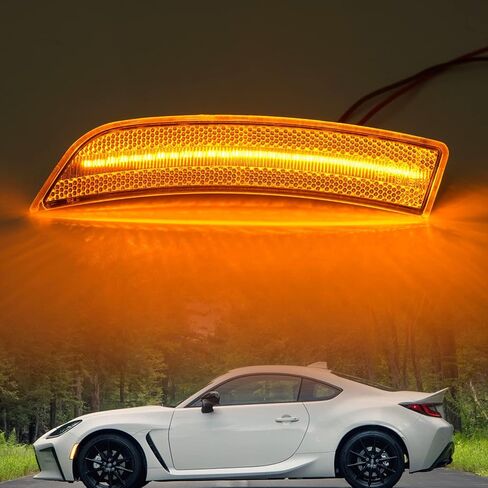 nslumo استبدال أضواء علامة الجانب بقيادة 2022 2023 subaru brz zd8 2022-up to'yota GR86 zn8 jdm نمط العنبر أدى المصد الأمامي الجانب ماركر عاكس ضوء الإشارة عدة lh rh واضح عدسة علامات جانبية in Saudi Arabia