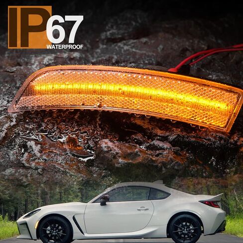 nslumo استبدال أضواء علامة الجانب بقيادة 2022 2023 subaru brz zd8 2022-up to'yota GR86 zn8 jdm نمط العنبر أدى المصد الأمامي الجانب ماركر عاكس ضوء الإشارة عدة lh rh واضح عدسة علامات جانبية in Saudi Arabia
