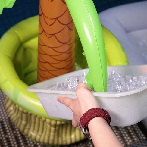 مبرد شجرة النخيل القابل للنفخ من FUTUREPLUSX، حامل مشروبات لشجرة النخيل في حمام السباحة، مبرد مشروبات مبرد لتزيين حفلات هاواي in Kuwait