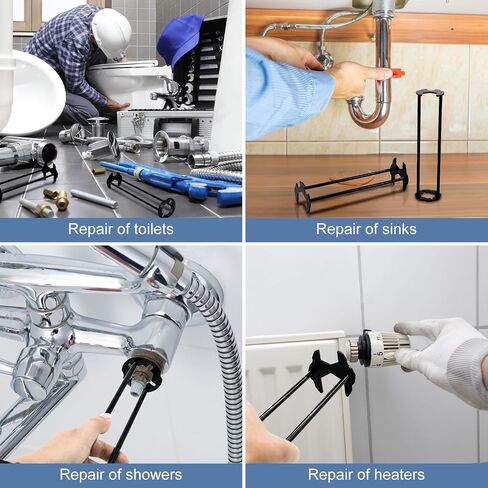 Basin Wrench 7 Sizes Sink Wrench Set: 2Pcs Multifunctional Sink Wrench Faucet Wrench Plumbers Wrench Four-Jaw Hex Wrench Maintenance Installation and Removal Tools Wrench for Bathroom in Saudi Arabia