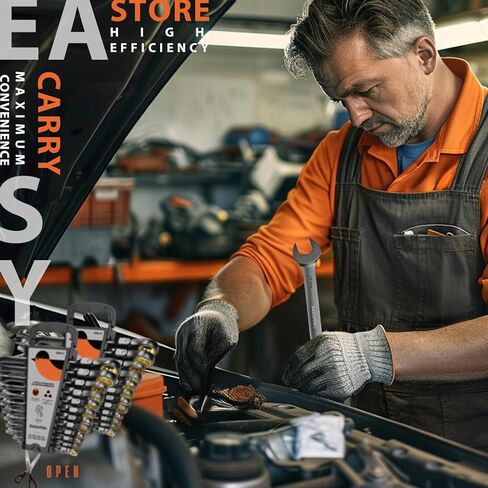 SUZUME 24-Piece Metric and SAE Flex Head Ratcheting Wrench Set 72 Teeth Cr-V Steel Ratcheting Wrench Set with 180° Flex Head Ratchet Wrenches Set For Auto,Machine Repair in Kuwait