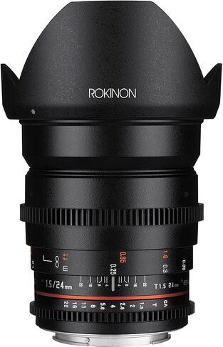 Rokinon DS24M Cine DS 24mm T1.5 Wide Angle Lens for Sony E | Cinema lens provides smooth manual focus and consistent optical performance for professional video production. in Kuwait