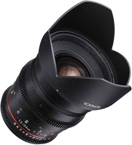 Rokinon DS24M Cine DS 24mm T1.5 Wide Angle Lens for Sony E | Cinema lens provides smooth manual focus and consistent optical performance for professional video production. in Kuwait