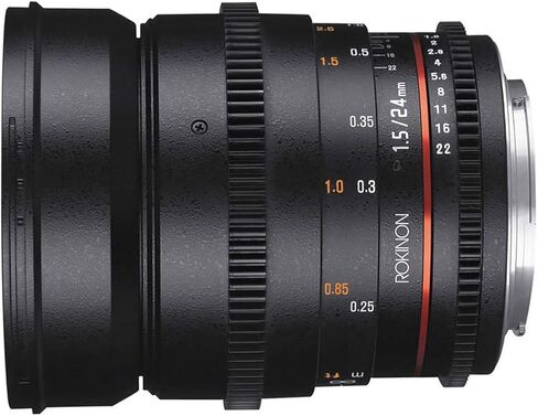 Rokinon DS24M Cine DS 24mm T1.5 Wide Angle Lens for Sony E | Cinema lens provides smooth manual focus and consistent optical performance for professional video production. in Kuwait