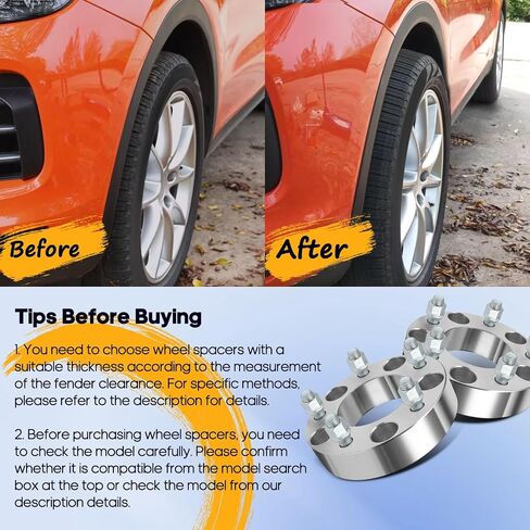 OCPTY 5x135 to 5x135 Wheel Spacers 1.5 inch 5 Lug spacers with 14x2 Studs fit 1997-2003 for F150 1998-2002 for Navigator Wheel Spacer 4PCS in Saudi Arabia