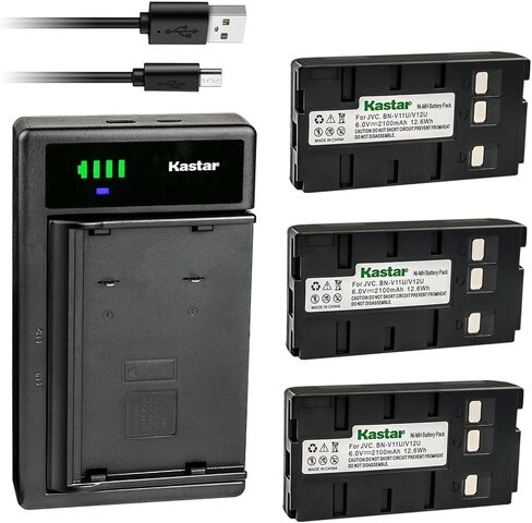 Kastar Smart USB Battery Charger Replacement for Panasonic PV-IQ504 PV-IQ505 PV-IQ525 PV-L352 PV-L353 PV-L354 PV-L453 PV-L454 PV-L552 PV-L557 PV-L558 PV-L559 PV-L559D PV-L600 PV-L606 PV-L650 in Saudi Arabia