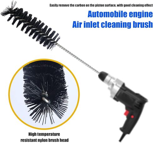 مجموعة 3 فرش تنظيف أنبوب نايلون مقاس 10.8 بوصة، فرشاة تنظيف الأنابيب وقش طويل وفرشاة زجاجة لتنظيف الأنابيب ولوحات المفاتيح والزجاج والمناطق التي يصعب الوصول إليها (أسود) in Kuwait