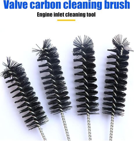 مجموعة 3 فرش تنظيف أنبوب نايلون مقاس 10.8 بوصة، فرشاة تنظيف الأنابيب وقش طويل وفرشاة زجاجة لتنظيف الأنابيب ولوحات المفاتيح والزجاج والمناطق التي يصعب الوصول إليها (أسود) in Kuwait