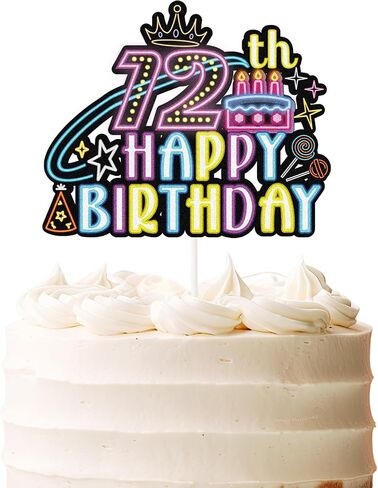 Glow Neon Happy 9th Birthday Cake Topper,Let Glow 9th Years Old Cake Decor,Colorful Glowing 9th Birthday Party Decorations in Saudi Arabia