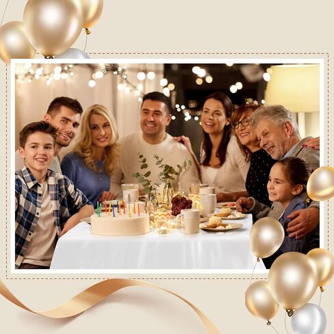 Goodluck 54 Inch X 300 Feet Plastic Table Cloths with Cutter Box, Disposable Table Cloths for Parties, Tablecloth Plastic for Party, Banquet, Wedding, Birthday, Anniversary Decorations, White in Saudi Arabia