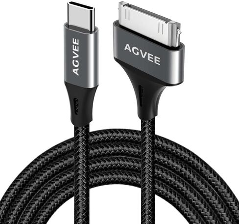AGVEE 2 Pack 3.3ft USB-C to 30 Pin Charger Charging Cable for Old iPod iPad in Saudi Arabia