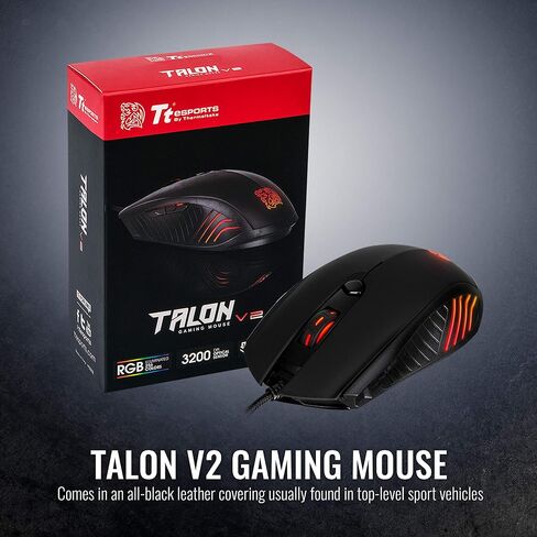 Thermaltake Talon V2 Gaming Mouse MO-TLN-WDOTBK-01,Black in Saudi Arabia