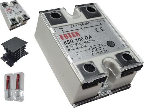 Solid State Relay Vented Enclosure Box -Vented, Protective, and a Safe Solution to Protect and Shield Solid State Relays, 3D Printed in Black (No Heatsink) in Kuwait