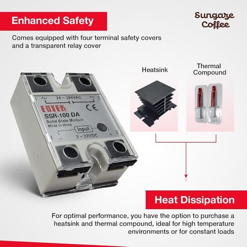 Solid State Relay Vented Enclosure Box -Vented, Protective, and a Safe Solution to Protect and Shield Solid State Relays, 3D Printed in Black (No Heatsink) in Kuwait