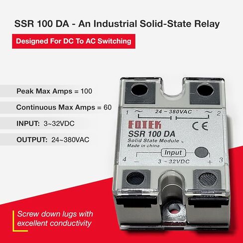 Solid State Relay Vented Enclosure Box -Vented, Protective, and a Safe Solution to Protect and Shield Solid State Relays, 3D Printed in Black (No Heatsink) in Kuwait