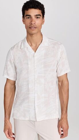 Theory Men's Irving Printed Linen Shirt in Saudi Arabia