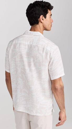 Theory Men's Irving Printed Linen Shirt in Saudi Arabia