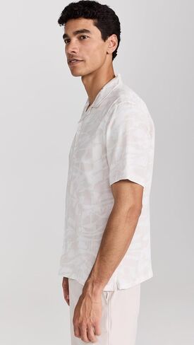 Theory Men's Irving Printed Linen Shirt in Saudi Arabia