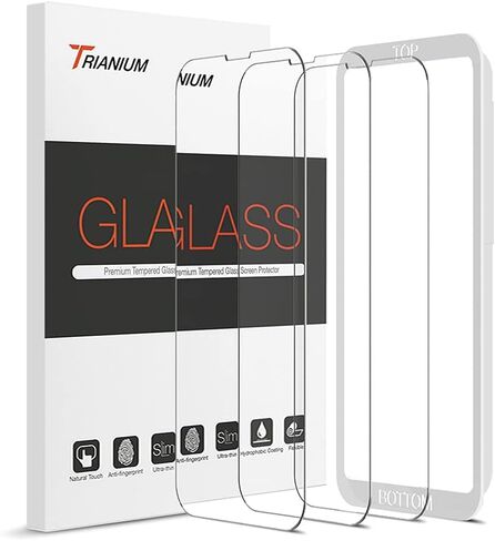 Trianium Tempered Glass Screen Protector Compatible for iPhone 13 Pro Max & Tempered Glass Screen Protector Designed for Apple iPhone 11 Pro Max/iPhone XS Max in Kuwait
