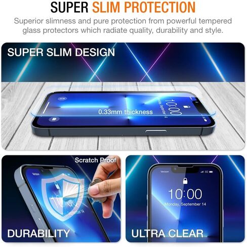 Trianium Tempered Glass Screen Protector Compatible for iPhone 13 Pro Max & Tempered Glass Screen Protector Designed for Apple iPhone 11 Pro Max/iPhone XS Max in Kuwait