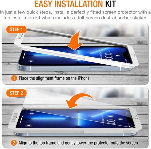 Trianium Tempered Glass Screen Protector Compatible for iPhone 13 Pro Max & Tempered Glass Screen Protector Designed for Apple iPhone 11 Pro Max/iPhone XS Max in Kuwait