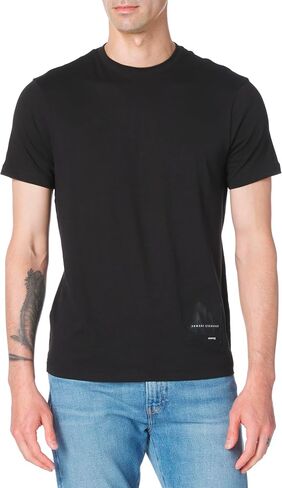 A｜X ARMANI EXCHANGE Men's Regular Fit Limited Edition Armani Exchange X Mix Mag Patch Logo Tee in Saudi Arabia