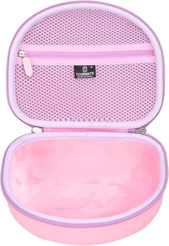 Tourmate Hard Travel Case for Riwbox CT-7 CT-7S / iClever HS01 / FosPower Cat Ear LED Light Kids Wireless Headphones, Protective Carrying Storage Bag（Box for Sale） (Purple&Pink) in Kuwait