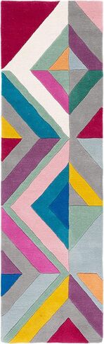 مجموعة SAFAVIEH Fifth Avenue Collection 2'3" x 9' رمادي/متعدد FTV112A سجادة عداء مصنوعة يدويًا من منتصف القرن الحديث التجريدي الفاخر من نيوزيلندا in Saudi Arabia