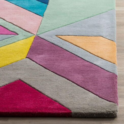 مجموعة SAFAVIEH Fifth Avenue Collection 2'3" x 9' رمادي/متعدد FTV112A سجادة عداء مصنوعة يدويًا من منتصف القرن الحديث التجريدي الفاخر من نيوزيلندا in Saudi Arabia