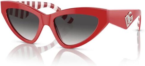 Dolce&Gabbana DG4439 30888G 55MM Red/Grey Gradient Sunglasses for Women + BUNDLE With Designer iWear Complimentary Eyewear Kit in Saudi Arabia