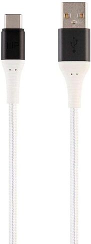 Monoprice Apple MFI Certified Lightning to USB Type A Charge & Sync Cable - Nylon-Braid, Durable, Kevlar-Reinforced, 1.5 Feet, Black - AtlasFlex Series in Saudi Arabia