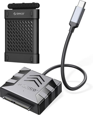 حاوية محرك الأقراص الصلبة ORICO مقاس 2.5 بوصة من SATA إلى كابل USB، وكابل USB C إلى SATA III لمحرك الأقراص الصلبة مقاس 2.5 بوصة HDD/SSD يدعم UASP مع حافظة سيليكون مقاس 2.5 بوصة (S1-3CB-03) in Saudi Arabia