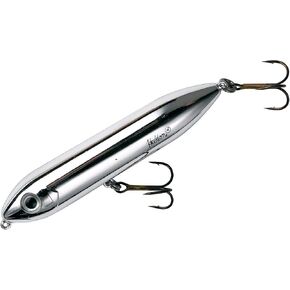 Heddon Super Spook Topwater Fishing Lure for Saltwater and Freshwater, Nickel , (1/2 oz)
