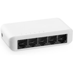 MokerLink 4 Port 2.5G Ethernet Switch with 2x10G SFP+ Slot, 4x2.5G Base-T Ports Compatible with 100/1000Mbps, Mini Size, Metal Unmanaged Fanless Network Switch