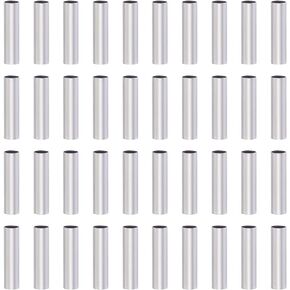 PH PandaHall 200pcs 30mm Long Stainless Steel Tube Beads Straight Tube Charms Metal Smooth Finding Beads for Jewelry Crafts Making Findings, 2.7mm Hole
